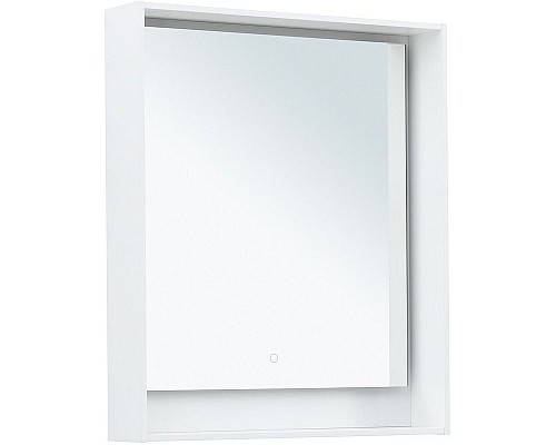 Зеркало Aquanet Милан 70 336391 с подсветкой Белый глянец с сенсорным выключателем