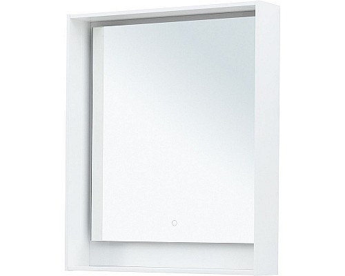 Зеркало Aquanet Милан 70 336391 с подсветкой Белый глянец с сенсорным выключателем