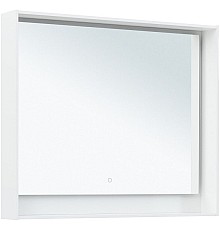 Зеркало Aquanet Милан 100 306372 с подсветкой Белый глянец с сенсорным выключателем