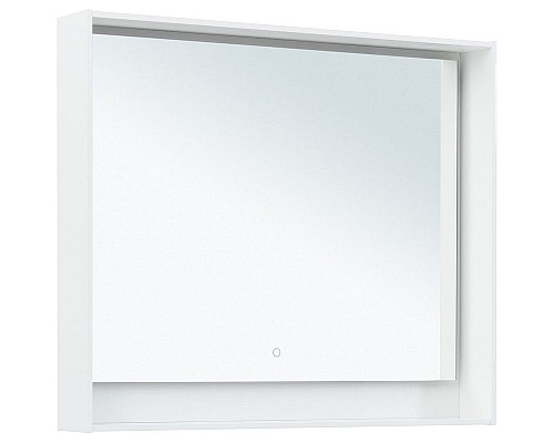 Зеркало Aquanet Милан 100 306372 с подсветкой Белый глянец с сенсорным выключателем