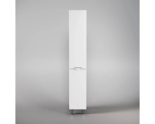 Шкаф пенал Style Line Марелла 30 L Люкс Plus СС-00002428 с бельевой корзиной Белый глянец антискрейтч