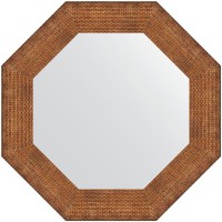 Зеркало Evoform Octagon 61x61 BY 7406 в багетной раме - Медная кольчуга 88 мм