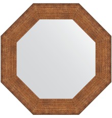 Зеркало Evoform Octagon 61x61 в багетной раме - Медная кольчуга 88 мм