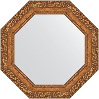 Зеркало Evoform Octagon 60х60 в багетной раме - Виньетка бронзовая 85 мм