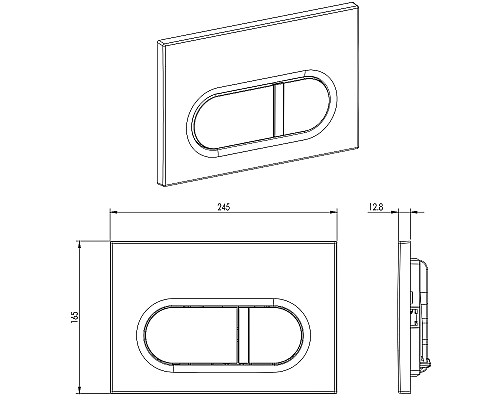 Клавиша смыва Aquatek KDI-0000043 Хром глянец