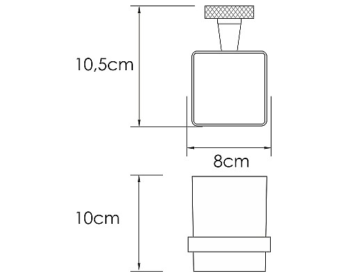 Стакан для зубных щеток WasserKRAFT Mosel K-46628 Хром