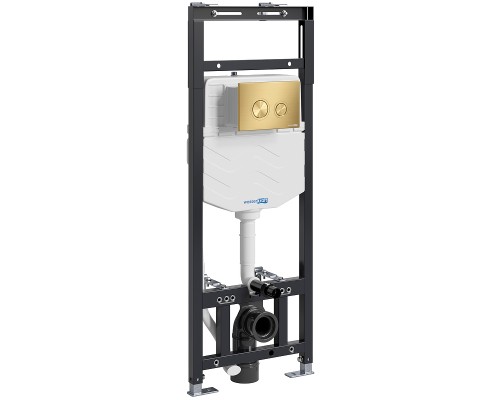 Инсталляция WasserKRAFT Alme 15TLT.010.ME.MG01 для унитаза с клавишей смыва Золото матовое