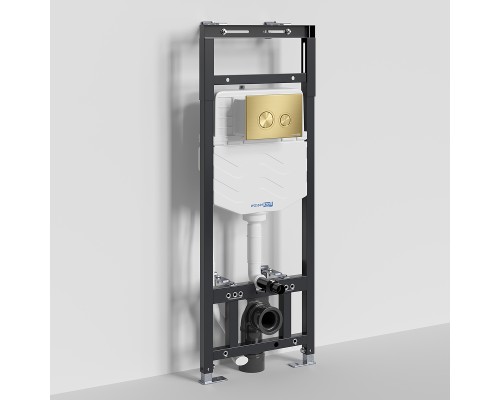 Инсталляция WasserKRAFT Alme 15TLT.010.ME.MG01 для унитаза с клавишей смыва Золото матовое