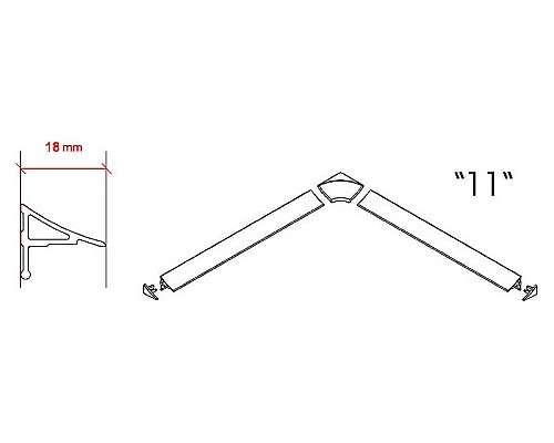 Декоративная планка Ravak 11 1100 XB461100001 Белая
