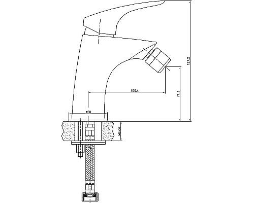 Смеситель для биде Aquanet Techno SD90884 187210 Хром