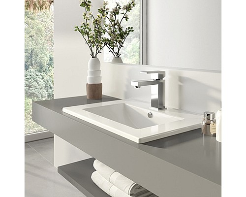 Раковина Sanita Luxe Quadro 75 WB.FN/Quadro/75-C/WHT.G/S1 Белая