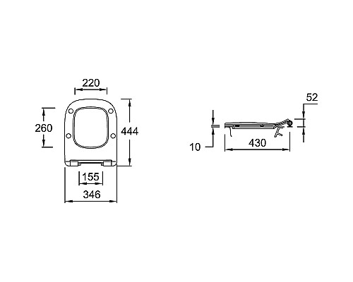 Сиденье для унитаза Jacob Delafon Struktura E20606-00 Белое с микролифтом