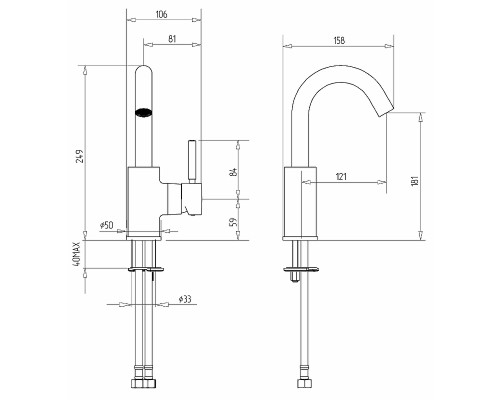 Смеситель для раковины Migliore Fortis 31540 (18664) Хром