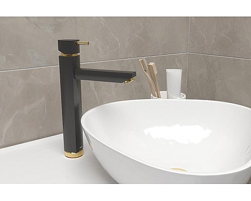 Смеситель для раковины Shouder Unique 0170317 Черный Золото