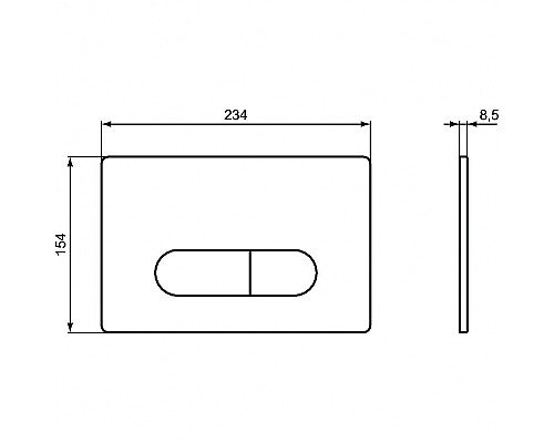 Клавиша смыва Ideal Standard Oleas M1 R0115A6 Черная