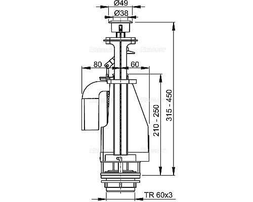 Сливная арматура Alcaplast A08A Белая