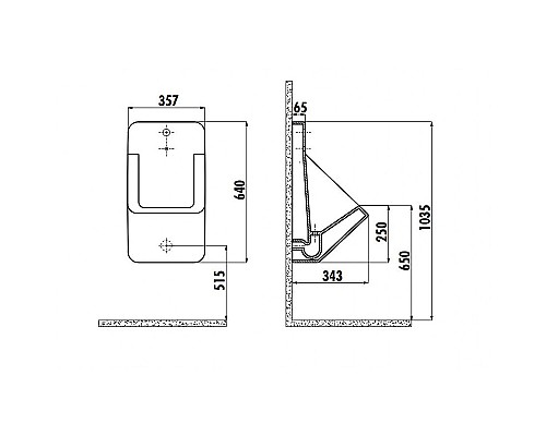 Писсуар Creavit TP640-00CB00E-0000 подвесной Белый