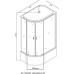 Акриловый поддон с куполом для кабины Aquanet SC-1200Q-R №3/3 Белый