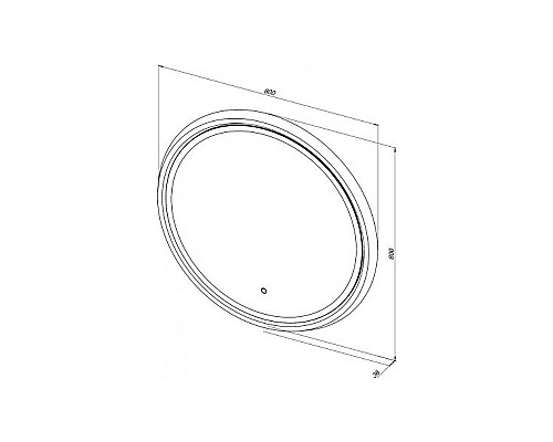 Зеркало Aquanet Дакар 80 241820 с подсветкой Белый глянец