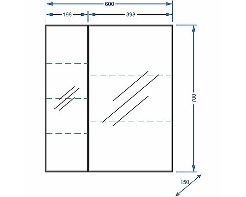Зеркальный шкаф Stella Polar Концепт Парма 60 SP-00000051 Белый
