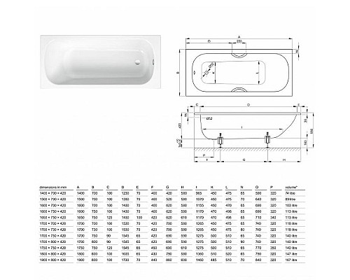 Стальная ванна Bette Form 160х70 2942-000 AD PLUS без антискользящего покрытия