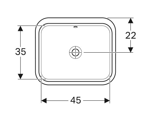 Раковина Geberit VariForm 53 500.760.01.2 Белая
