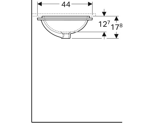 Раковина Geberit VariForm 53 500.760.01.2 Белая