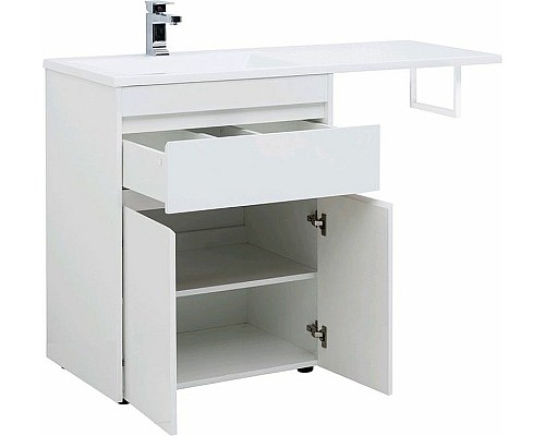 Тумба с раковиной Aquanet Токио 130 L 239215 Белая