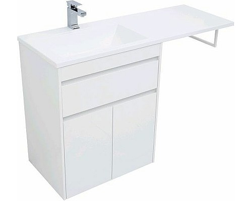 Тумба с раковиной Aquanet Токио 130 L 239215 Белая