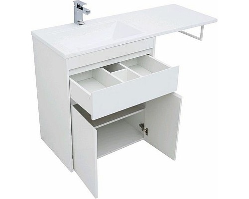 Тумба с раковиной Aquanet Токио 130 L 239215 Белая