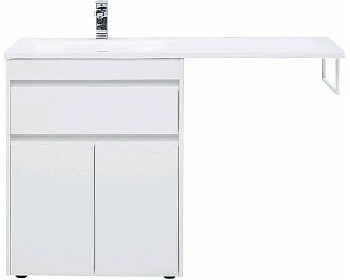 Тумба с раковиной Aquanet Токио 130 L 239215 Белая