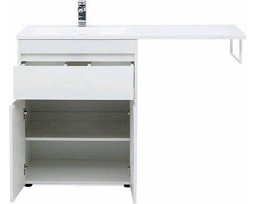 Тумба с раковиной Aquanet Токио 130 L 239215 Белая