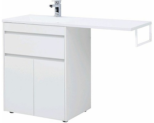 Тумба с раковиной Aquanet Токио 130 L 239215 Белая