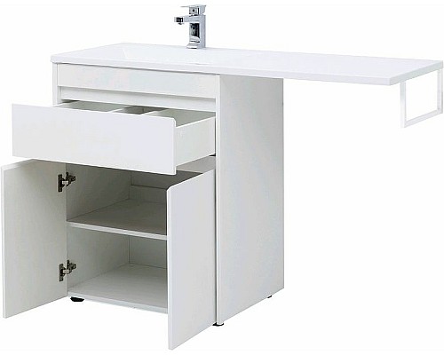 Тумба с раковиной Aquanet Токио 130 L 239215 Белая