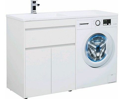 Тумба с раковиной Aquanet Токио 130 L 239215 Белая