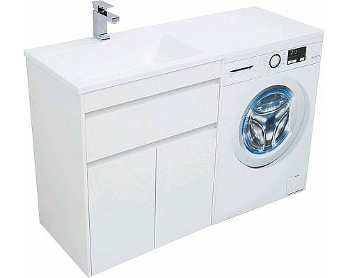 Тумба с раковиной Aquanet Токио 130 L 239215 Белая