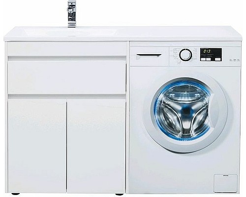 Тумба с раковиной Aquanet Токио 130 L 239215 Белая