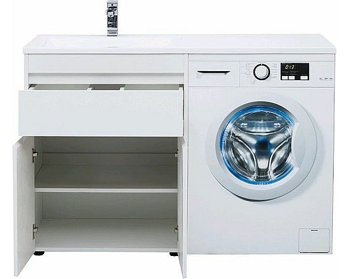 Тумба с раковиной Aquanet Токио 130 L 239215 Белая