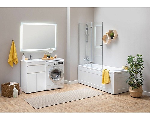 Тумба с раковиной Aquanet Токио 130 L 239215 Белая