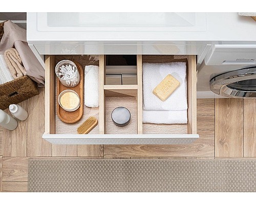 Тумба с раковиной Aquanet Токио 130 L 239215 Белая