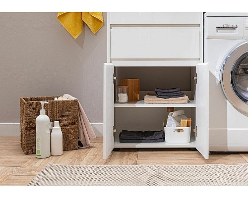 Тумба с раковиной Aquanet Токио 130 L 239215 Белая