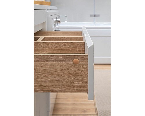 Тумба с раковиной Aquanet Токио 130 L 239215 Белая