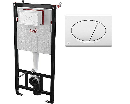 Инсталляция Alcaplast Sadromodul AM101/1120-3:1 RU M70-0001 для унитаза с Белой клавишей смыва