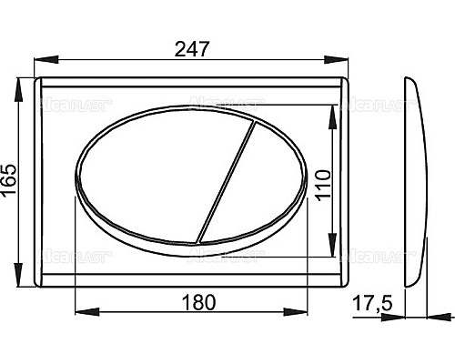 Инсталляция Alcaplast Sadromodul AM101/1120-3:1 RU M70-0001 для унитаза с Белой клавишей смыва