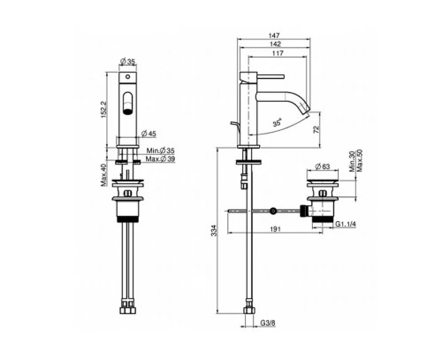 Смеситель для раковины Fima Carlo Frattini Spillo Up F3031XSNS Черный
