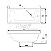 Чугунная ванна Byon Milan 170x75 V0000083 с антискользящим покрытием