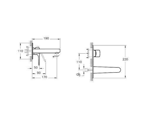 Смеситель для раковины Vitra Root Round A42721EXP Хром