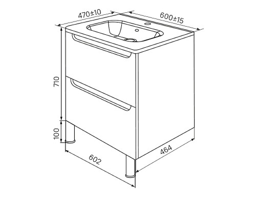 Тумба с раковиной Iddis Edifice 60 EDI60WFi95K Белая