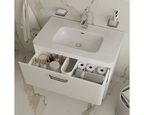 Тумба с раковиной Iddis Brick 80 BRI80WFi95K Белая