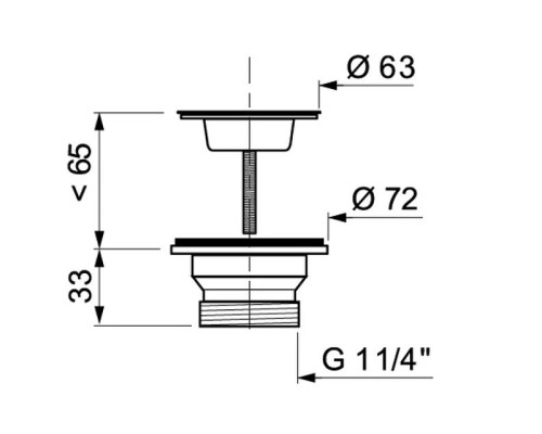 Выпуск для кухонной мойки Wirquin 30718055 Нержавеющая сталь